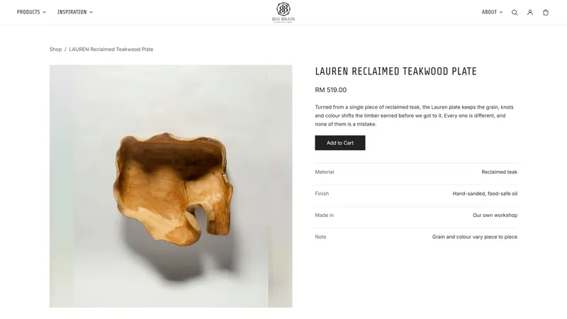 A product page