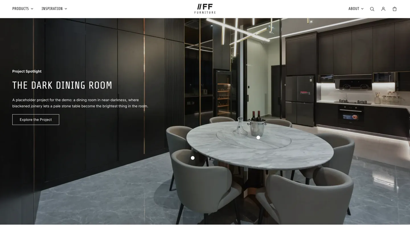 Project spotlight with hot spots: The Dark Dining Room