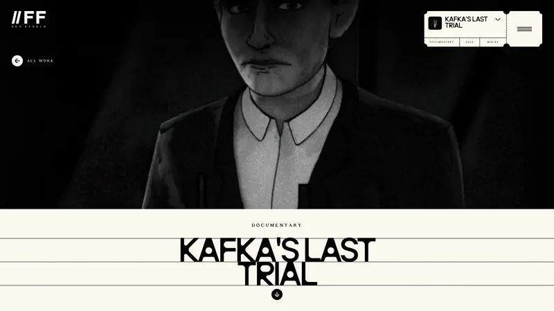 Kafka’s Last Trial: the case page opening
