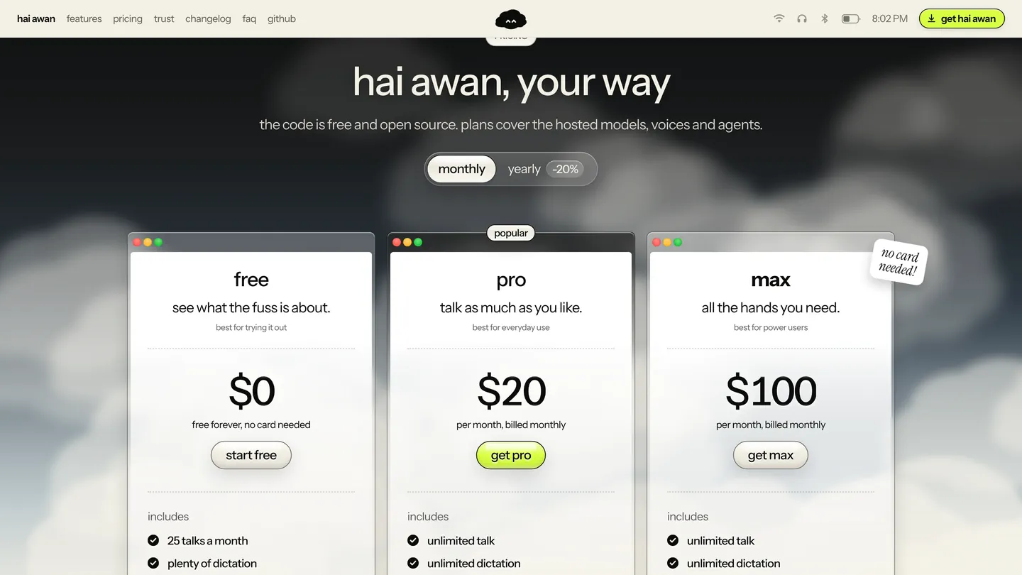 Pricing under a cloudy sky: free, pro and max