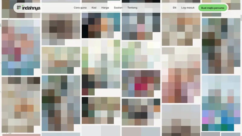 The modules land as a mosaic, each taking the colour of its spot in a guest’s photo