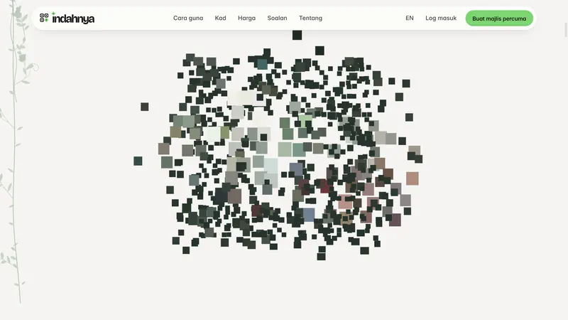 The hero scrolling: the QR’s modules breaking away from the code