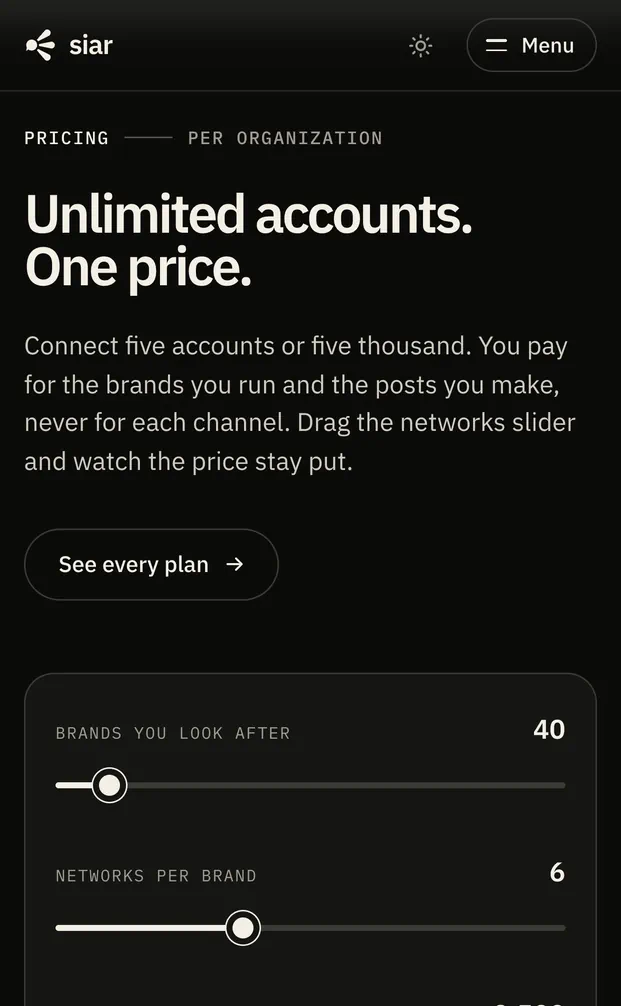 Phone: one price, unlimited accounts