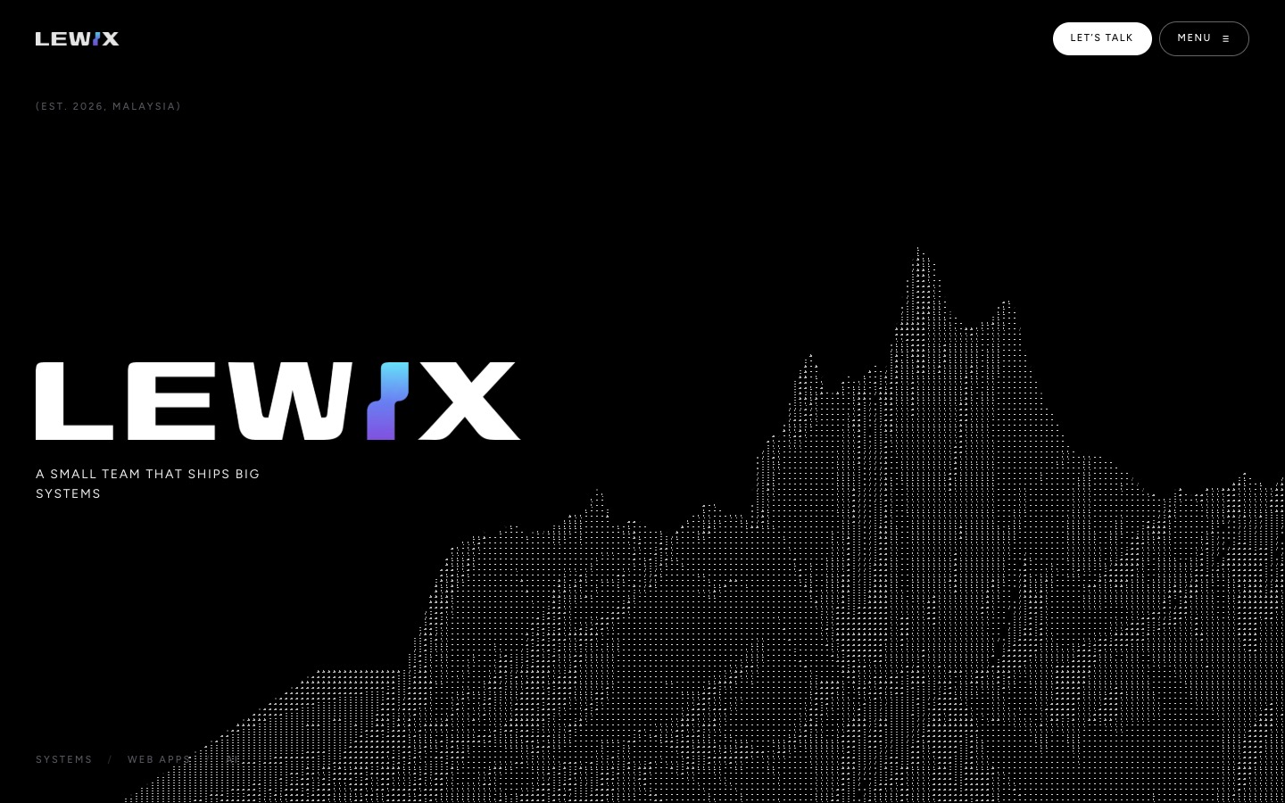 The Lewix.ai homepage.
